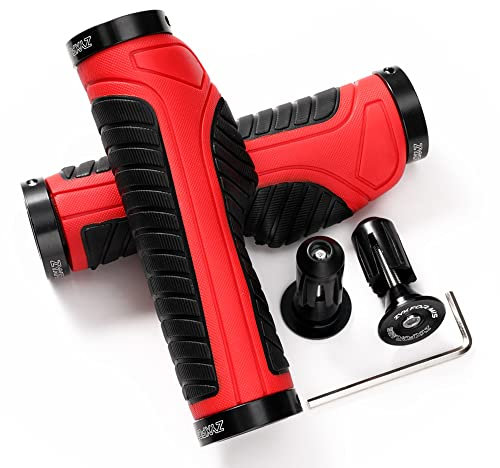 Puños Bicicleta, Ergonómicos Manillar de Bicicleta de Goma con Bloqueo Doble, Antideslizante Anti Golpespara para Bici de Montaña MTB BMX