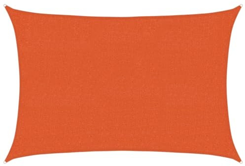 vidaXL Sonnensegel Sonnenschutz Windschutz Sonnendach UV Schutz Sonnenschutzsegel Schattenspender Garten Terrasse Balkon 160g/m² Orange 2x2,5m HDPE