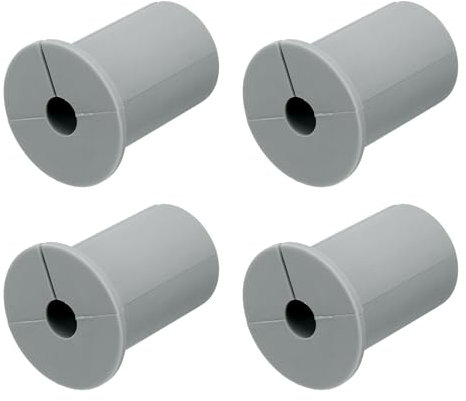 QUARKZMAN 4Pcs Pasacables de Pared para Cables de 1 Pulgada de Silicona, Accesorios de Pasacables de Pared para Cable Ethernet con Agujero de 8mm, Gris