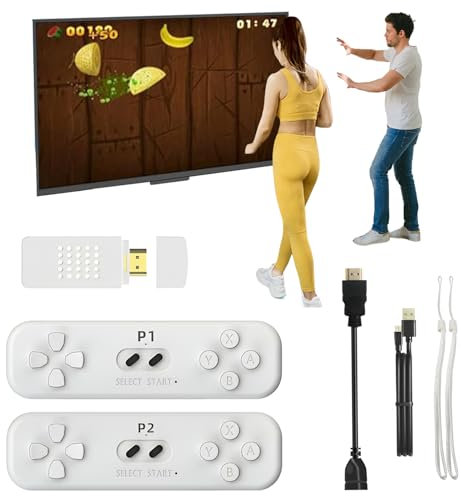 HD Classic Games Stick Sensory gaming machine, Retro Game Console, TV Game Console HD Classic Games Stick with 1086 Games and Dual 2.4G Wireless Controllers Plug and Retro Play Video Games for Tv 