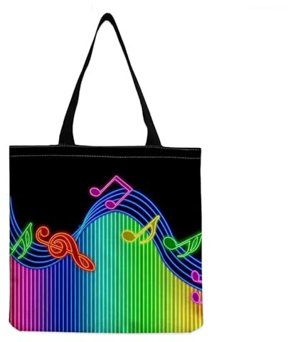 KUBDPQOR Trendy Büchertasche & Notentasche - Exzellentes Präsent für Musikliebhaber, Multifunktional, Perfekt für den Alltag und Outdoor-Aktivitäten