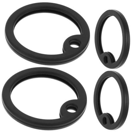 Garneck Set da 4 pezzi Dog Tag in silicone – Nero – Anello in gomma per marche di cani – Protegge e attenua i rumori del cane ID Tags