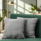 Paco Home 2er Set Kissenbezug Deko Wohnzimmer Kissen Sofakissen Einfarbig Kissenhülle Design Ethno Skandi Uni Waschbar, Farbe:Grau, Sets:2pcs-Set