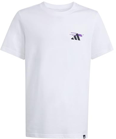 adidas Unisex Kids Gaming Graphic T-Shirt JUNIOR, White, 11-12 Years