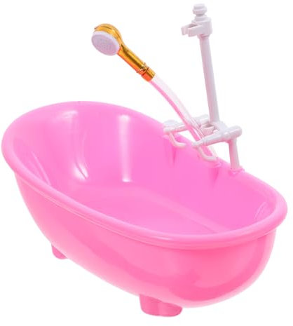 Sosoport Mini Bañera para Muñecas Bañera De Baño Miniatura Jabón Juguete para Juego De Simulación Accesorio para Escena De Baño para Casas De Muñecas y Decoración De