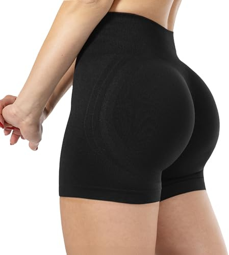 SMILODOX Shorts Damen Issy, High Waist Yogashorts mit Scrunch-Effekt, elastischer Bund, nahtlos & figurformend, Push-up Look Radlerhose, ideal für Yoga, Pilates & Functional Training