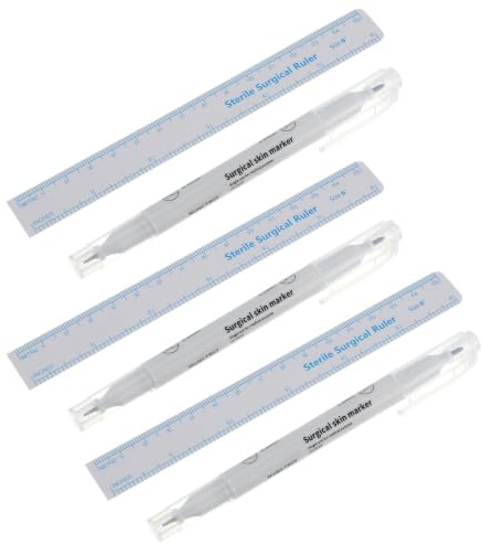 Anneome Markierstift 10stücke aus Abs Doppelspitzenstift für Augenbrauen | Weiße Tinte, Wasserfest und Lichtbeständig, für Körpermarkierungen an Augen und Ohren, Tattoo Stift