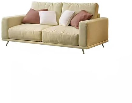 OGOODLE Sofa-Sessel Einfaches Haushalts-Doppel-Tofu-Block-Sofa, Gerade Reihe, Wohnzimmer, Wohnung, Bed & Breakfast, Kleines Sofa Sofas fürs Wohnzimmer