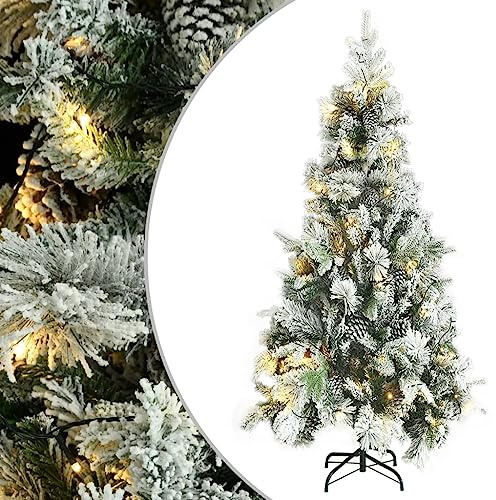 Lumanois Árbol de Navidad con Nieve, Luces LED y piñas PVC y PE 225 cm,Casa y jardín,Decoración,Decoraciones Festivas y estacionales,Arboles de Navidad,16.85kg-3094562
