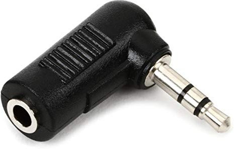 Hosa GMP-272, Right-angle Adaptor, 3.5 mm TRS to 3.5 mm TRS