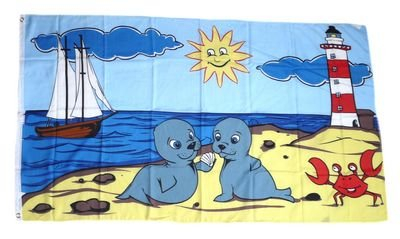 Flagge Fahne Leuchtturm Küstenflagge 90 x 150 cm FLAGGENMAE®