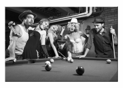 Wandtattooladen Wandbild - Billard, Größe: 120x80cm
