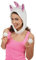 Andrea Moden 3287705 - Einhorn Mütze mit zwei langen Pompon Zöpfen, für Erwachsene, Tier, Kopfbedeckung, Accessoire, Motto Party, Karneval