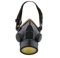 Ewolee Maschera di Protezione respiratoria a cartuccia doppia e singola, Maschera di Protezione per Vernice, elementi chimici, Gas industriale e tossico, polvere, inquinamento, Blu e Nero