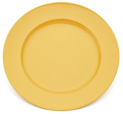 Harfield Polycarbonate Plastic Dinner Plates 24cm Yellow - Pack of 2