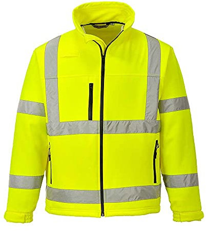 Portwest Hi-Vis Classic Softshell Jacket (3L), Size: XXL, Colour: Yellow, S424YERXXL