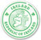 Aufkleber Republik Irland für Auto, Fahrrad, Laptop, Reisegepäck, 10 x 10 cm, 2 Stück