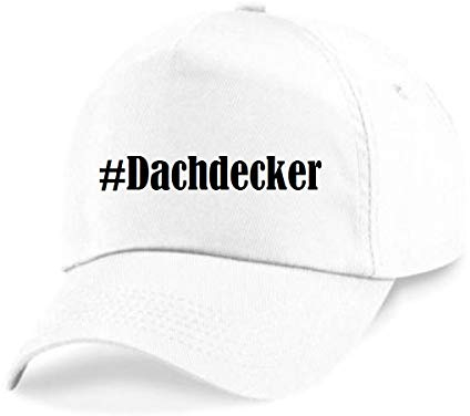 Reifen-Markt Base Cap Hashtag #Dachdecker Größe Uni Farbe Weiss Druck Schwarz