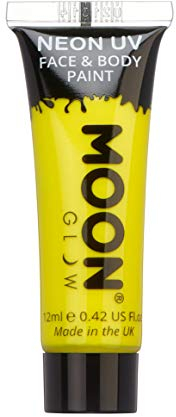 Moon Glow – Peinture fluo UV intense jaune visage & corps 12 ml