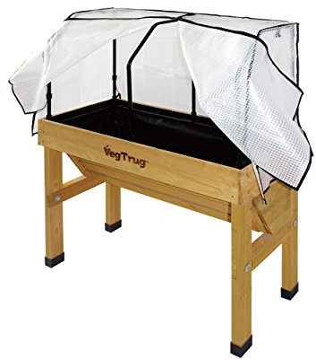 VegTrug Gitternetzfolie mit Rahmen für Balkonhochbeet Wall Hugger Small L100cm