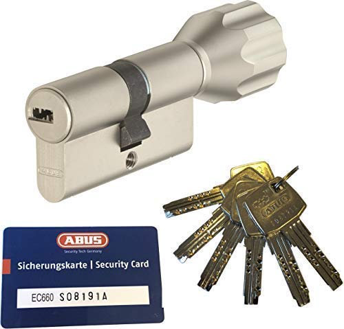 ABUS EC660 ECK660 Profil-Knaufzylinder Länge (a/b) Z30/K55mm (c=85mm) mit 6 Schlüssel, mit Sicherungskarte