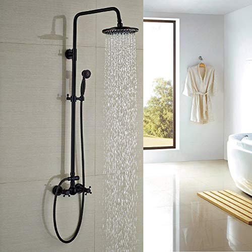 SKBE Dusche Anzug Kupfer retro doppelte Regendusche Messing Lift