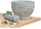 Mörser mit Stößel aus Granit 14074