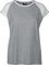 Urban Classics Damen Ladies Contrast Raglan Tee T-Shirt, grey/white, XL , T-Shirt