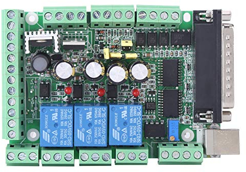 CNC-Breakout-Board, Asixx CNC-Graviermaschine MACH3V2.1-L Breakout-Board-Adapter 4-Achsen-6-Achsen-Controller