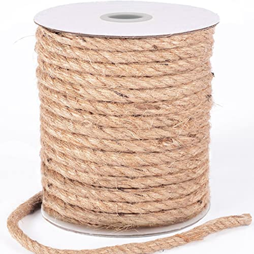 HOMYHOME Corde de Jute Forte - 8mm x30m | Ruban Écologique pour Embalage, Jardinage et Bricolage