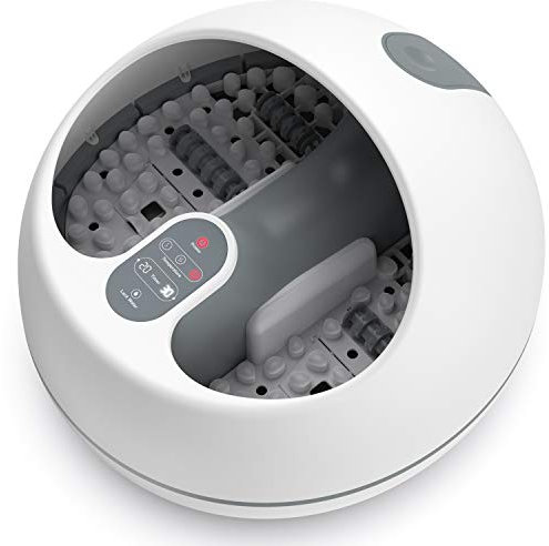 RENPHO Dampf-Fußbad Massagegerät, Fußsaunapflege, nach 10s Dampf erzeugen, mit 3 Heizstufen, 2 einstellbaren Timer und 4 Massagerollen, wassersparendes und sicheres Design, um Müdigkeit abzubauen