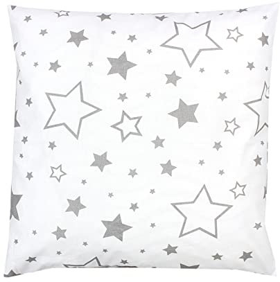 TupTam Kinder Kissenbezug Kissenhülle Dekorativ Gemustert, Farbe: Graue Galaxie, Größe: 80 x 80 cm