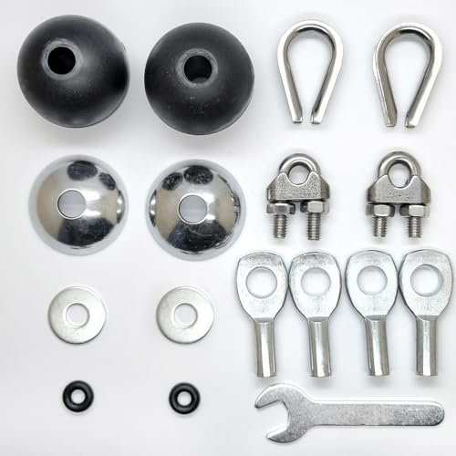 Profelinx Riemenscheibe Maschine Kabel Ball Stopper Ersatz, Tragbarer Nylon Kugelstopper für Kabelmaschine Gym Maschine Smith Maschine Gewichtheben Kabel Ball Terminal (2 Kugel-Sets)