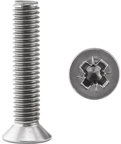 FASTON® Senkkopfschrauben M2x3 mit KreuzschlitzZ DIN 965 Edelstahl A2 V2A (10 Stück) Kreuzschlitzschraube Senkkopf Schrauben Gewindeschrauben Vollgewinde (ISO 7046)