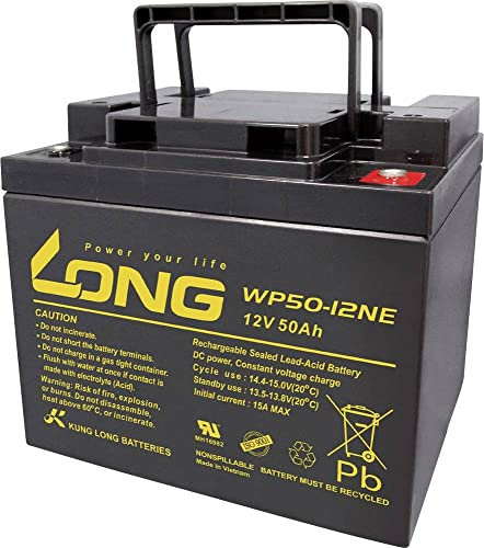 Long WP50-12NE WP50-12NE Batteria al piombo 12 V 50 Ah Piombo-AGM (L x A x P) 199 x 171 x 166 mm Vite M6 Ciclica, Bassa