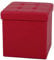 La Maison Large Ottoman Foldaway Storage Blanket Toy Box Bench Faux Leather Practical Bench Blanket Box (Red, 38cm x 38cm)