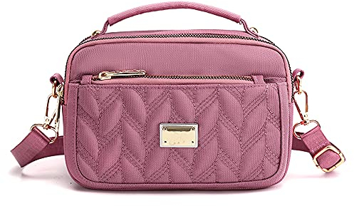 JIANLINST Damen Handy Umhängetasche Klein Handytasch Crossbody Schultertasche Mini-Tasche Multifunktionale Handytasche Taro lila