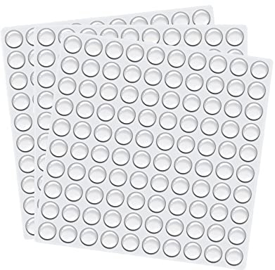 300 Stück Durchsichtige Gummifüße, Kleine Selbstklebende Pads, Klebrige Gummipunkte, rutschfeste Schrankstopper, Schrankpuffer – Halbkugelförmige Pads für Türmöbel, Schubladen, Glas