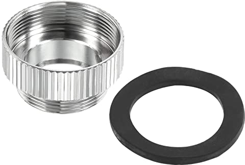 PATIKIL M22*1,0 Außengewinde zu M26*1,0 IG Wasserhahn Adapter Luftsprudler gerade Anschluss Silber
