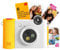 KODAK Smile+ 2-in-1 Digital Instant Print Camera & Wireless Bluetooth Photo Printer - 10MP, Special-Effect Rotating Lens, Zink 2x3 Inch Sticky-Back Photos, Print via Fun App from Smart Devices - White