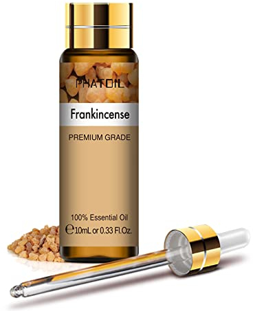 PHATOIL Huile Essentielle Encens 10 ML, Huiles Essentielles Pures Naturelles pour Diffuseur Humidificateur, Huile d'Encens pour Aromathérapie