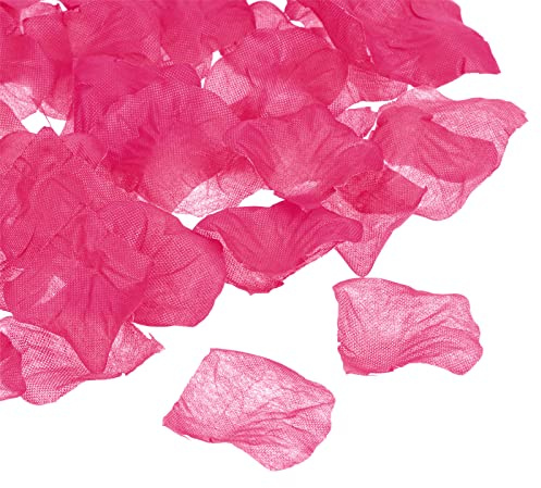 PATIKIL Artificial Rose Petals, 1200Pcs Fake Flowers Silk Petal Decoration Supplies for Romantic Night Wedding Party Event Decor, Fuchsia
