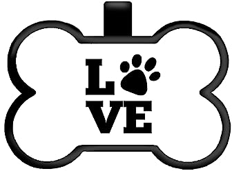 Smart Pet Tag placa para perros gatos mascotas placa identificativa rastreador de identificación para mascotas perdidas perfil digital con datos médicos, vacunas, protección de privacidad (Hueso)