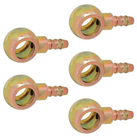 MACHSWON 5 Stück Auto-Banjo-Verschraubung Kraftstoffleitungsadapter-Anschluss 7,5 mm Innendurchmesser Schlauchwiderhaken 14 mm für Auto