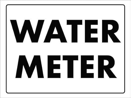 Water Meter Warning Sign Wall Decoration Garage Sign Bathroom Decor Poster For Outdoor Indoor 20X30cm