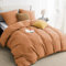 BEDSURE Bettwäsche 135x200 2teilig Gebrannte Orange - 1 Bettbezug 135x200 cm + 1 Kissenbezug 80X80 cm, ÖKO-TEX Bettwäsche-Sets Orange Polyester Mikrofaser mit Reißverschluss