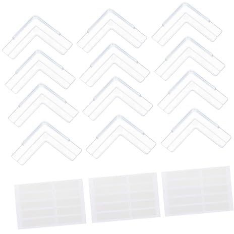 HOMSFOU 12 Pezzi Angolo Di Protezione Della Finestra Protezione d Angolo Della Scrivania Protezione Per Bambini Scrivania Studio Bambino Ponte in Alluminio Tavolo Bianca Pvc