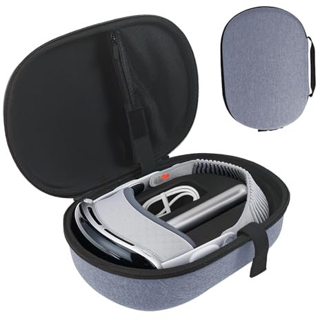 Kuprusar Tragetasche für Apple Vision Pro, harte Vision Pro Hülle, wasserdichte Reise-tragbare Aufbewahrungstasche für Vision Pro VR Headset und Zubehör
