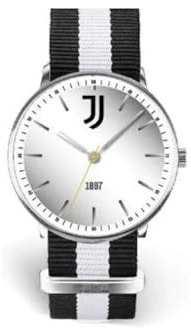 LOWELL Analoge Uhr nur Zeit mit Wappen Juventus FC P-JA4490XS1, Schwarz
