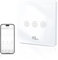 NGTeco Interrupteur tactile WiFi en verre, 3 groupes 1 voie, interrupteur mural compatible avec Alexa et Google Home (nécessite un fil neutre)